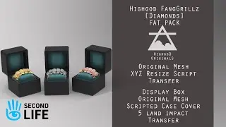 Fang Grillz Diamonds FATPACK for Second Life: Premium Avatar Accessories