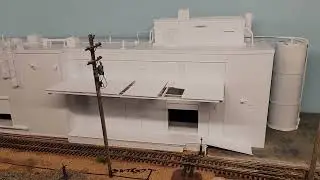 industrial shelf layout update 2 #modeltrains #train #shelf layout #ho trains #scratch built