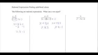 Rational expressions  undefined values
