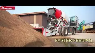 Efficient Site Work!  Daswell Self Loading Concrete Mixer | 3D Design & Jobsite Demo 🚚