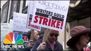 Thousands of television and movie writers on strike