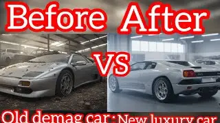 Old demag Lamborghini car restoration change into new luxury car