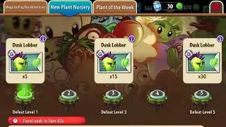 Dusk Lobber 🌵💜 lvl 1&ndash;5 🍁🔥 Plant of the Week NEW PVZ2 Plants vs. Zombies 2