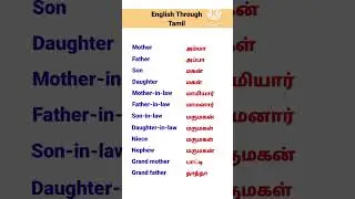 Relationship words in English #spokenenglish #learnenglish