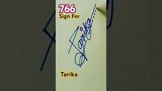 Mastering Your Signature: Tarika's Style 🖋️✨SignatureTutorial #NameArt #CalligraphyTutorial