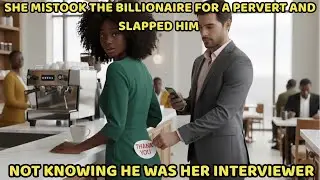 SHE MISTOOK THE BILLIONAIRE FOR A PERVERT AND SLAPPED HIM NOT KNOWING HE WAS HER INTERVIEWER