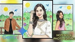 🔥 Instagram Trending Note Book 📖 Drawing ✨ Gemini Photo Editing Tutorial | Viral Aesthetic Edit 🔮