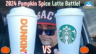 Starbucks® PSL VS Dunkin' Pumpkin Spice Latte®!🎃| 2024 Pumpkin Spice Latte Battle!☕| theendorsement