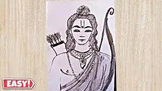 How to draw lord Ram in an easy way || lord Ram drawing 