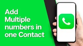 How To Add Multiple Phone Numbers in one Contact (2024)