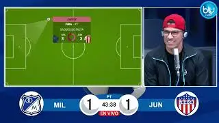 ¡GOL DE ZIDANE DEL JUNIOR! Jermein de cabeza tras un tiro de esquina y pone el 1-2 ante Millonarios.