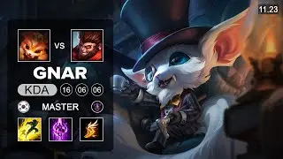 Gnar Top vs Wukong - KR Master - PreSeason 12 Patch 11 23