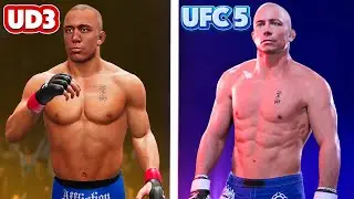 GSP UFC Undisputed 3 vs GSP EA UFC 5 - Animations Comparison