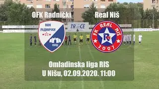 OFK Radnicki 3-0 Real Nis (Omladinska liga RIS) 02.09.2020.