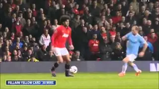 Fellaini Hit To Neck Sure Red Card Gets Lucky 25 03 2014 HD