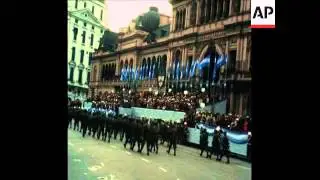 SYND 11 7 77 INDEPENDENCE DAY MILITARY PARADE IN BUENOS AIRES