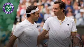 Roger Federer v Tomas Berdych highlights - Wimbledon 2017 semi-final