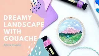 I Painted a Gouache Landscape on Wood |ASMR ART | Arteza Gouache