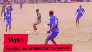 See how president Ruto Arrives in Migori for Junet Mohamed Tournament Finals