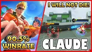i WILL not DIE! 90.5% Winrate | Branz | Top 1 Global Claude | Mobile Legends