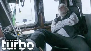 35ft Rogue Wave DESTROYS Deck On Cape Caution As Captain Wild Bill Sleeps! | Deadliest Catch