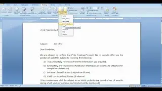 Mail Merge - MS Word | Moon Shine QN
