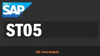 ST05 SQL Trace Analysis - ST05 - Performance Analysis