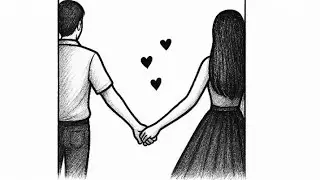 Beautiful Couple Shading Drawing | Romantic Couple Pencil Sketch | Step by Step Shaded Couple Art