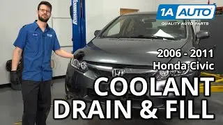 Как слить и залить охлаждающую жидкость в Honda Civic 2006-2011