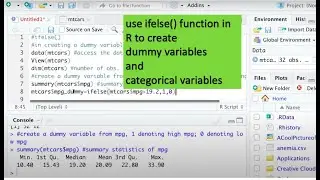 use ifelse() function in R to create dummy variables and categorical variables