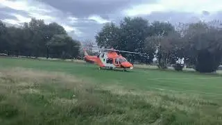 (HLE10A) Gama Aviation LTD AW169 (G-MGPS) taking off from Littledown Centre (12/09/2025)
