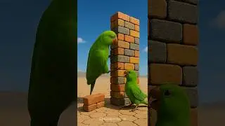 parrots Making playing ston Wall 😱😀#parrot #ai