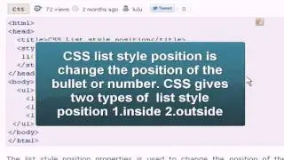 Css Tutorial : css list style