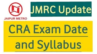 #METRO #CRA Jaipur metro CRA customer relations assistant exam date syllabus
