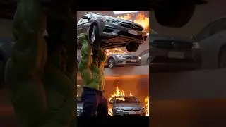 😱hullk ka car💀 show rum jal gya 😭🥶#aivideo #ai #hulkai #trending #viral
