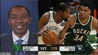 FULL NBA Gametime | Isiah Thomas SHOKED Kevin Durant Knock out Giannis, Nets Def. Bucks 115-107 Gm 1