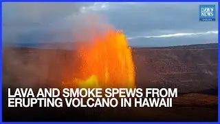 Lava and Smoke Spews from Erupting Volcano in Hawaii | Dawn News English