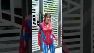 Random giant RED superhero Spider Man's Battle 🔥 #alphahero #spiderman #shorts