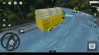 GAME TRUK OLENG MUATAN KAYU NGEBUT SAAT HUJAN DERAS HAMPIR LAKA😱‼️ gamebussinulator | modtrukbussid.
