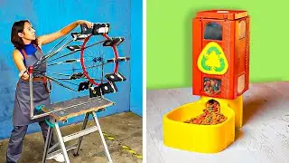 Comedouro de gato feito com fitas VHS antigas 😻