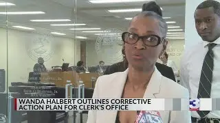 Halbert faces county leaders on corrective action update