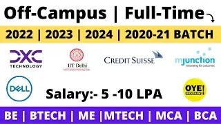 DXC Technology | Dell Off-Campus Full-Time Work From Home Jobs | 2022 | 2023 | 2024 | 20-21 BATCH