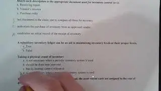 Concept questions for Inventory Control and Cost Flow Methods - Accounting