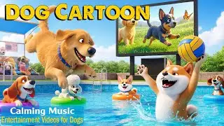 Cartoon for Dogs to Watch, in Colors They Can See! - Relaxing Dog TV & Anti-Anxiety Music for Dogs