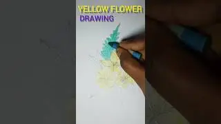 #short.#YELLOW FLOWER.easy flower drawing.yellow flower painting.