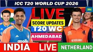 India Vs Netherlands T20 World Cup 2026 Live : T20 World Cup, Live Match Score | IND vs NED Live