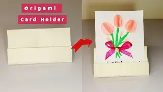 Easy Origami Card Holder | DIY Place Card Holder | Easy Card Stand #origami #cardholder