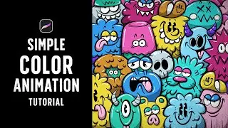 Procreate Animation｜Color-changing doodle!｜Tutorial for Beginners