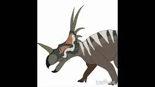 paleoart do styracossaurus (rework) #paleontology #paleoart #styracosaurus #art #shorts