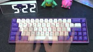 🔮Showcase & Typing Sound | Weikav Lucky65 V2 Rebecca Purple Wireless Mechanical Keyboard #keyboard
